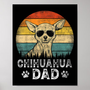 Poster Chihuahua Pai Cachorro Amam Tee Dia de os pais