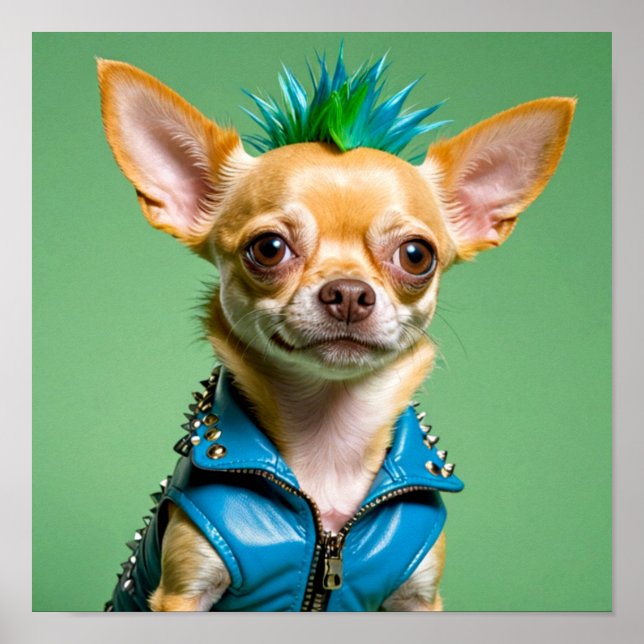 POSTER CHIHUAHUA PUNK ROCK 13 (Frente)