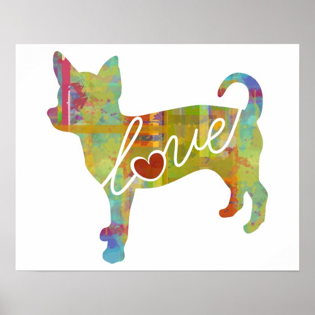 Póster Chihuahua Watercolor (Frente)