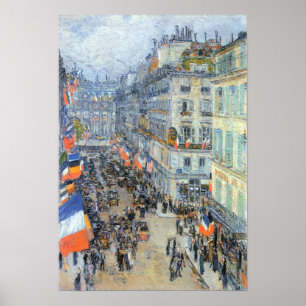 Poster Childe Hassam - A 14 de julho, Rue Daunou