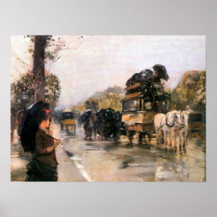 Poster Childe Hassam - Champs Elysee Paris