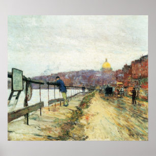 Poster Childe Hassam - Charles River und Beacon Hill