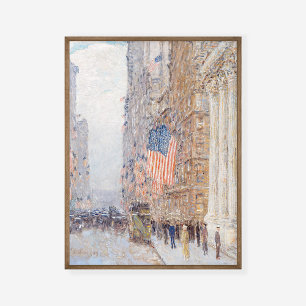 Poster Childe Hassam Flags na Pintura de Waldorf