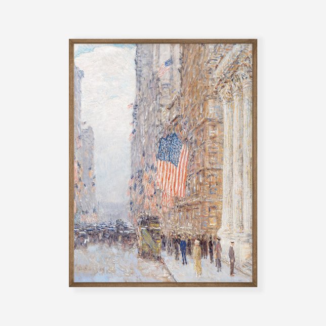 Poster Childe Hassam Flags na Pintura de Waldorf (Criador carregado)