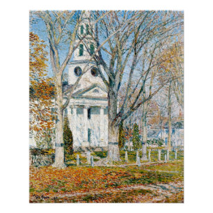 Póster Childe Hassam, Igreja em Old Lyme,