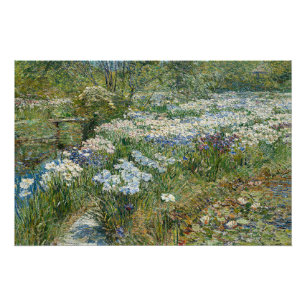 Póster Childe Hassam - Jardim d'Água