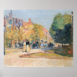 Póster Childe Hassam - Malborough Street, Boston