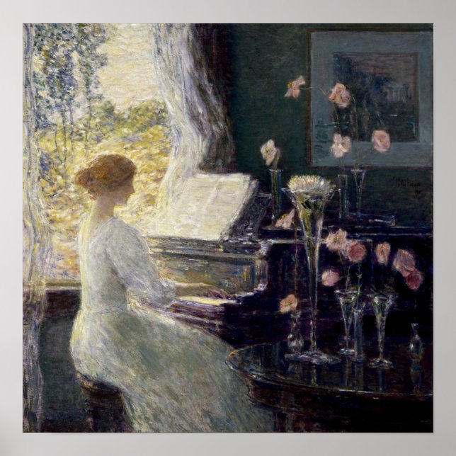 Póster Childe Hassam - O Sonata (Frente)