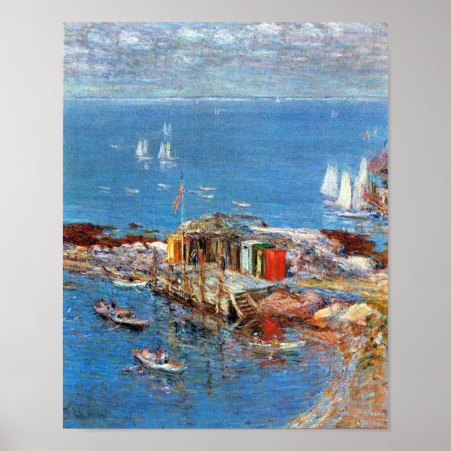 Póster Childe Hassam - Tarde de agosto, Appledore (Frente)