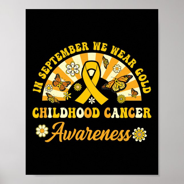 Poster Childhood Cancer Awareness In September We Wear Go (Frente)