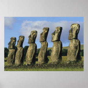Poster Chile, Ilha da Páscoa, Rapa Nui, Ahu Akivi