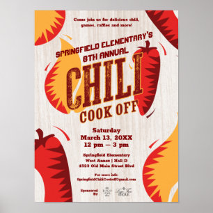 Poster Chili Cook Off  Concurso de CHURRASCO