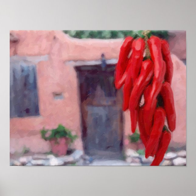 Póster Chili Peppers Ristra (Frente)
