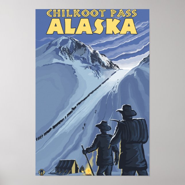 Póster Chilkoot Pass, Dourados do Alasca (Frente)