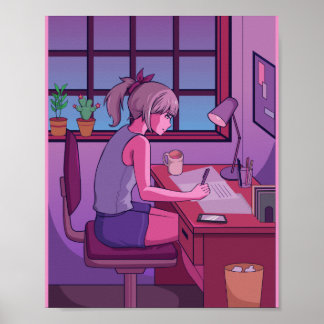 Poster Chill Lofi Estudando
