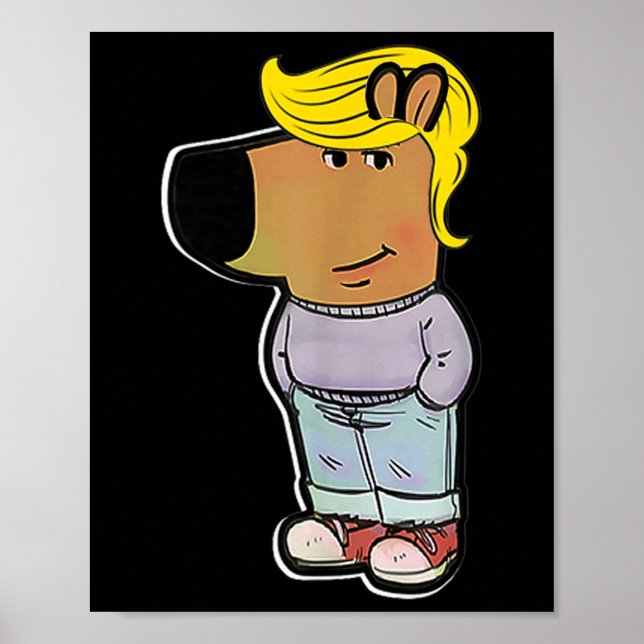 Poster Chill Trump Meme Enchimento Engraçado Memória das  (Frente)