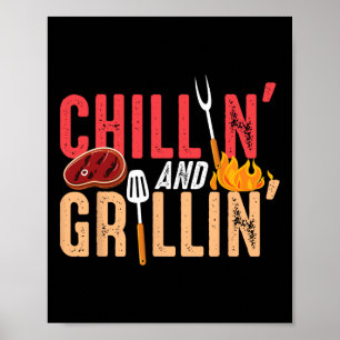 Poster Chillin E Grillin Byrbecue Party
