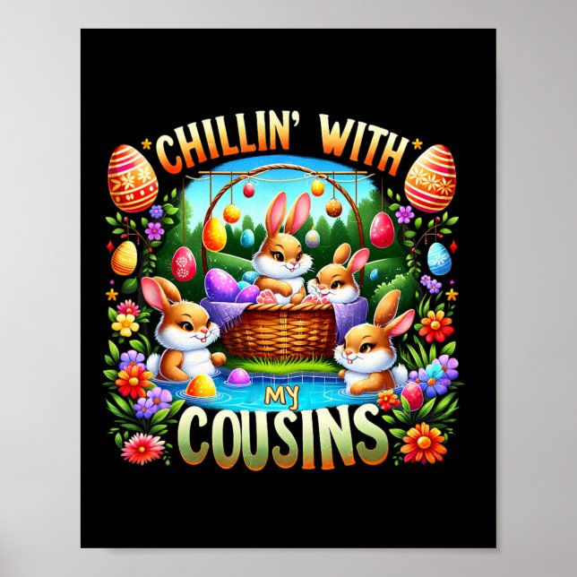 Poster Chilling' Com Meu Primo Dia de Páscoa Caça De Ovo  (Frente)
