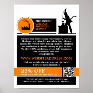 Poster Chimney Sweep Logo Design Chimney Sweep Sweep Serv