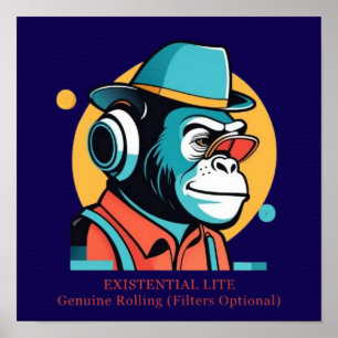 Poster Chimp LITE EXISTENCIAL