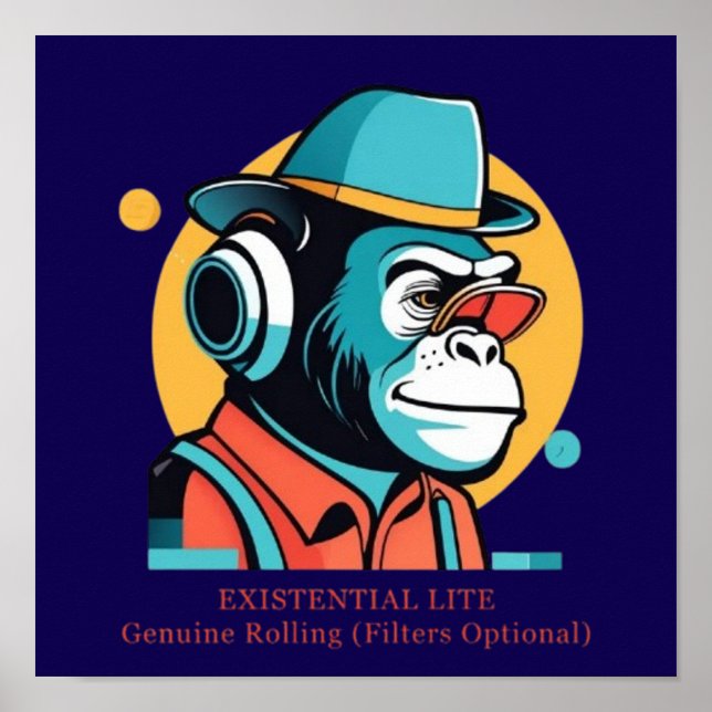 Poster Chimp LITE EXISTENCIAL (Frente)
