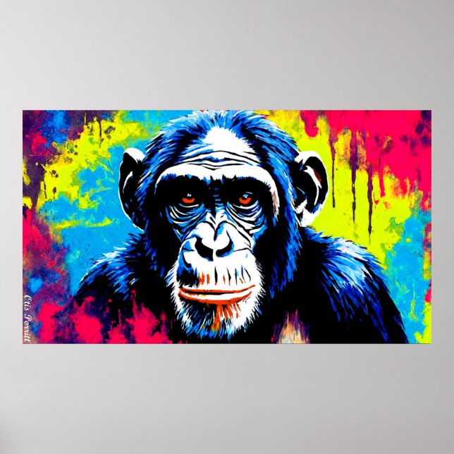 POSTER CHIMPANZÉ (Frente)