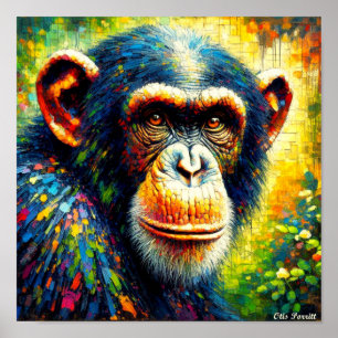 POSTER CHIMPANZÉ COMUM
