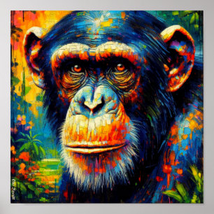 POSTER CHIMPANZÉ COMUM 10