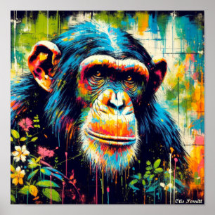 POSTER CHIMPANZÉ COMUM 5
