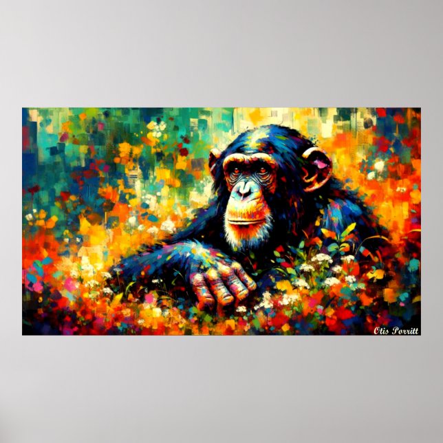 Poster Chimpanzé oriental 7 (Frente)