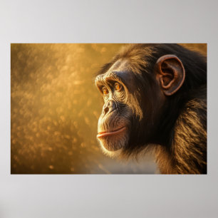 Poster Chimpanzé por natureza