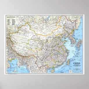 Poster "China: 1991 detalhou o MAPA clássico…