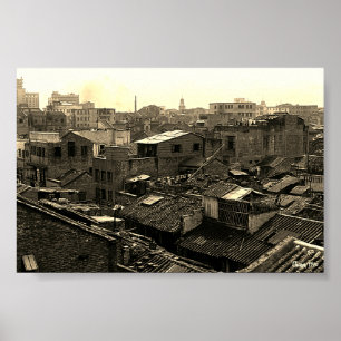 Poster China antiga cidade de Cantão
