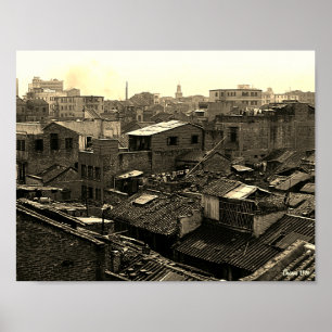 Poster China antiga cidade de Canton