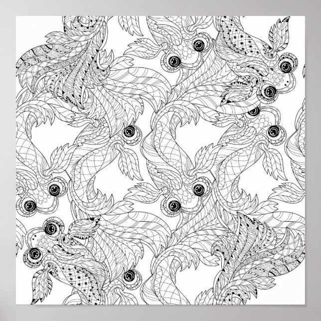 Póster China Fish Doodle 2 (Frente)