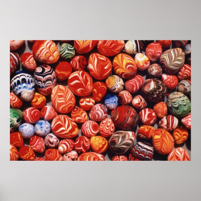 Poster China, Ming Tombs, Souvenirs de Vidro Pintado (Frente)