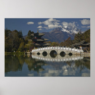 Póster CHINA, Província de Yunnan, Lijiang. Velho Lijiang