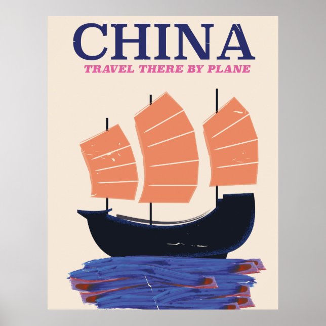 Poster China "Vá lá de avião" (Frente)
