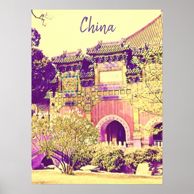 Poster China viagem Beihai Park Beijing (Frente)