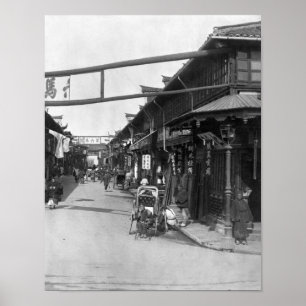 Poster Chinatown em Shanghai, final do século XIX