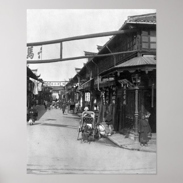 Poster Chinatown em Xangai, final do século XIX (Frente)