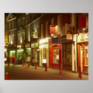 Póster Chinatown, Soho, London, England, Reino Unido