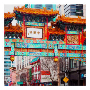 Póster Chinatown. Washington, DC, EUA