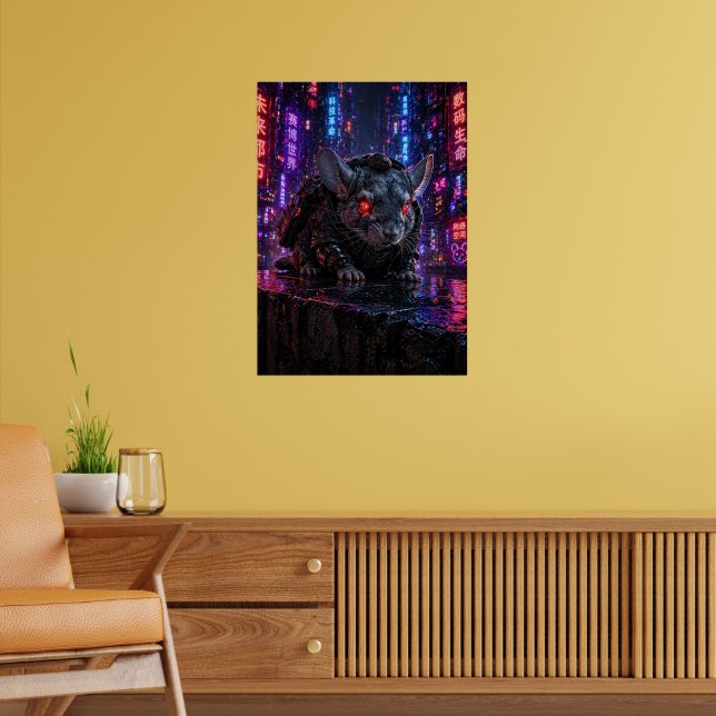 Poster Chinchila Cyberpunk (Sala de Estar 2)