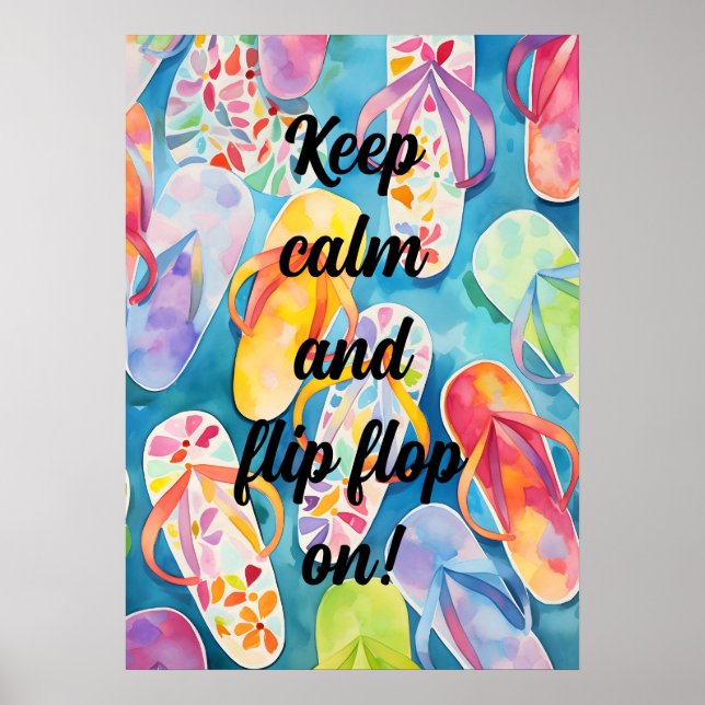 Poster Chinelo keep calm (Frente)