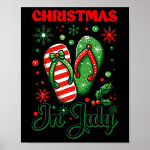 Poster Chinelo Natal Em Julho Chinelo Xmas Verão