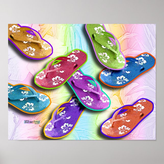 Poster - Chinelos de arte Pop (Frente)