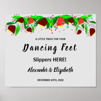 Poster Chinelos de pés dançantes | Sinal de Casamento de