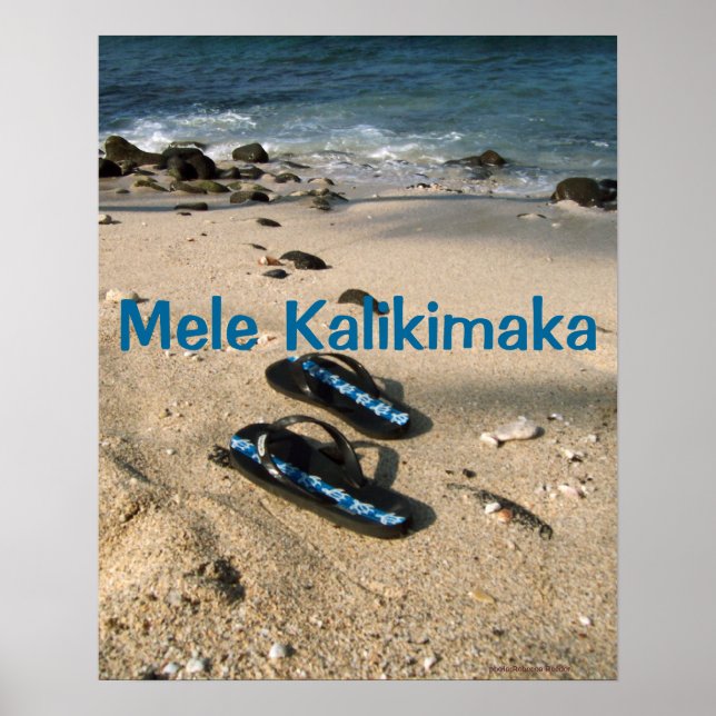 Poster Chinelos Mele Kalikimaka (Frente)
