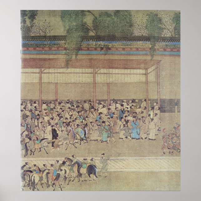 Póster Chinês antigo esperando por exame (Frente)